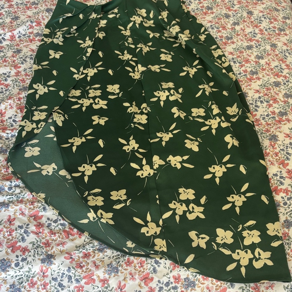 Floral Green Skirt
